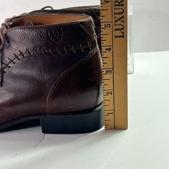 Ariat Boot Women 8.5 Brown Montana Lace Up Kiltie Western Ankle Leather Stitched - Picture 12 of 13